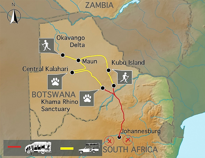 Botswana Trans Kalahari kampeerreis kleine groep