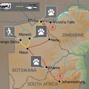 Botswana Wild Parks lodge reis kleine groep